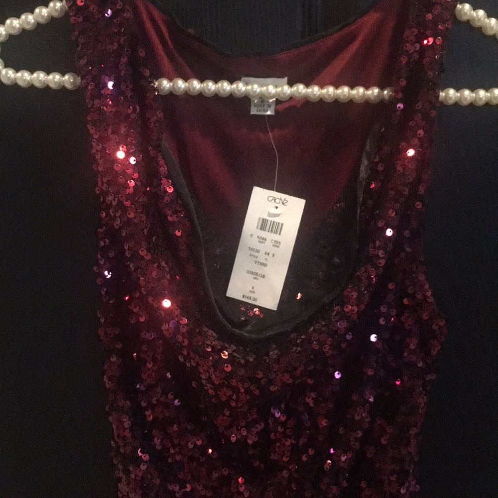 Cache Red sequin mini dress - Picture 2 of 4
